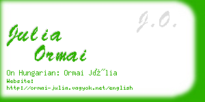 julia ormai business card